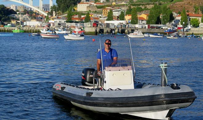RIB guiding a boat in Douro Marina © Cornell Sailing Events